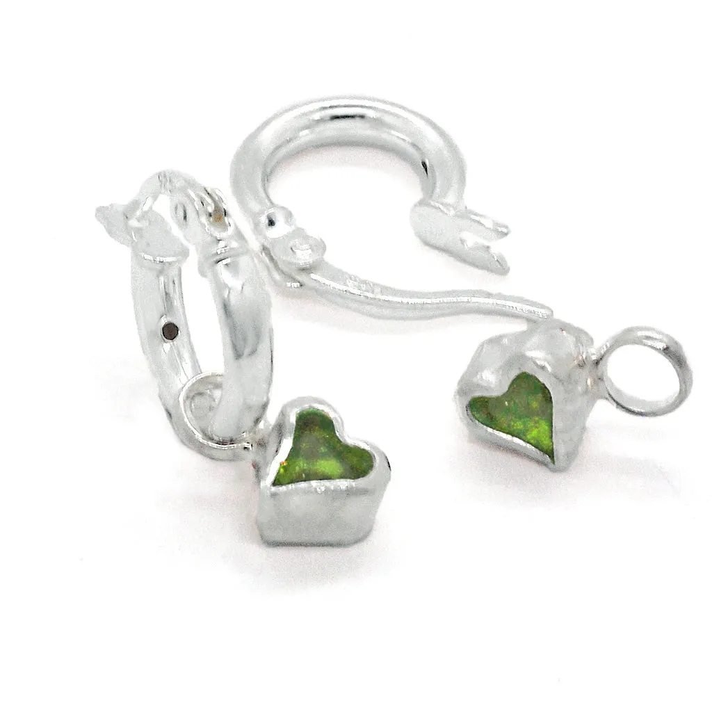 Small Hoops with Peridot