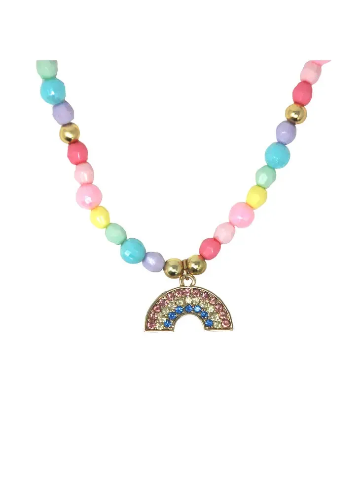 Smile Be Happy Rainbow Necklace