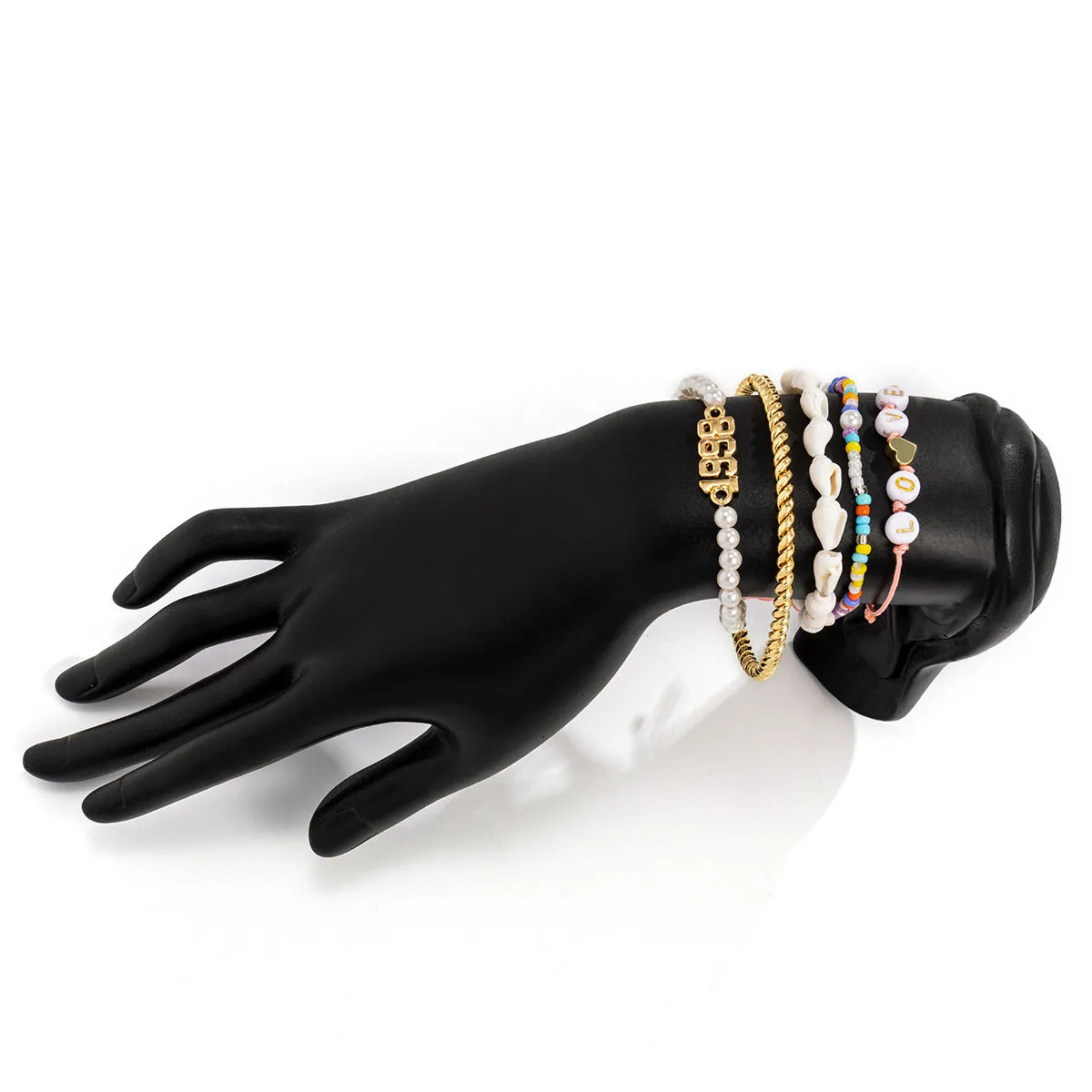 Stacked Twist Ring Shell Jewelry
