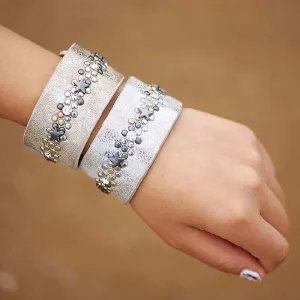 Star Charm Leather Cuff