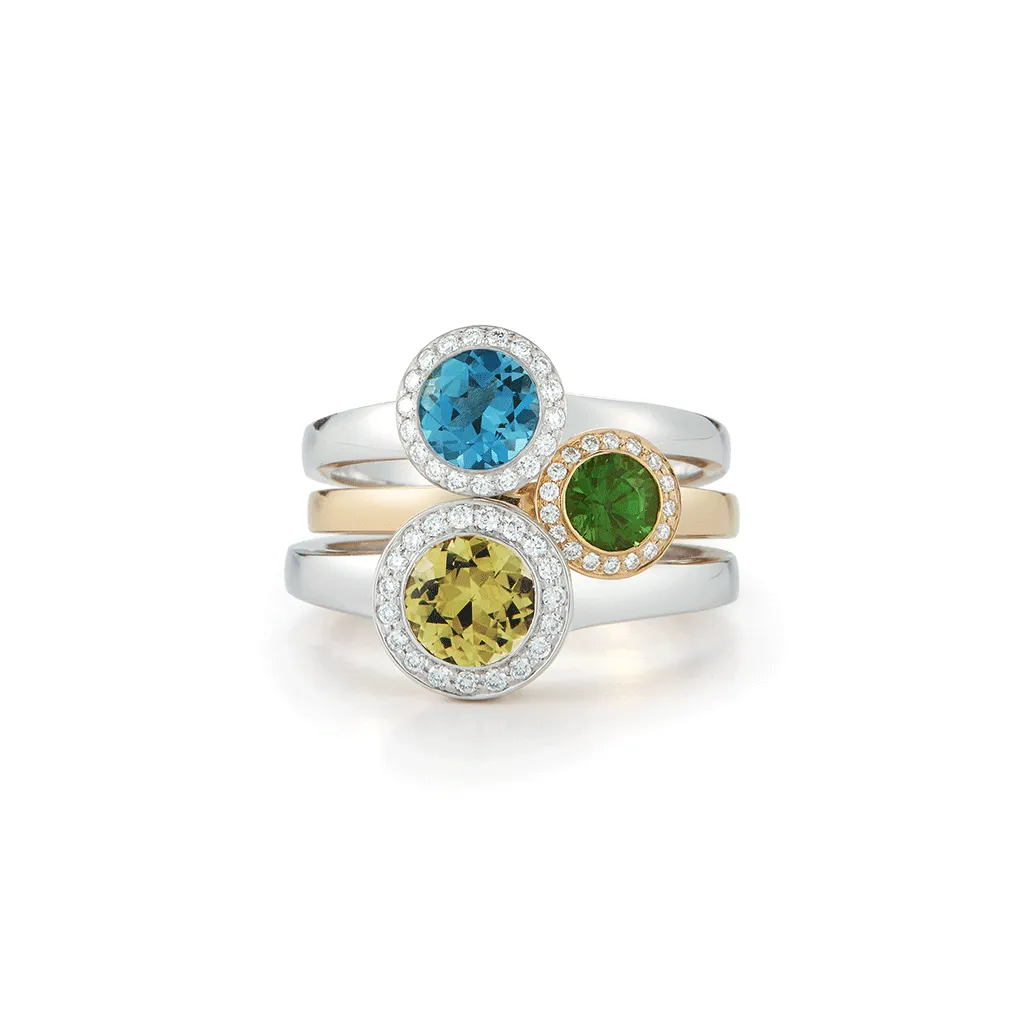 Steller Aquamarine and Diamond Ring