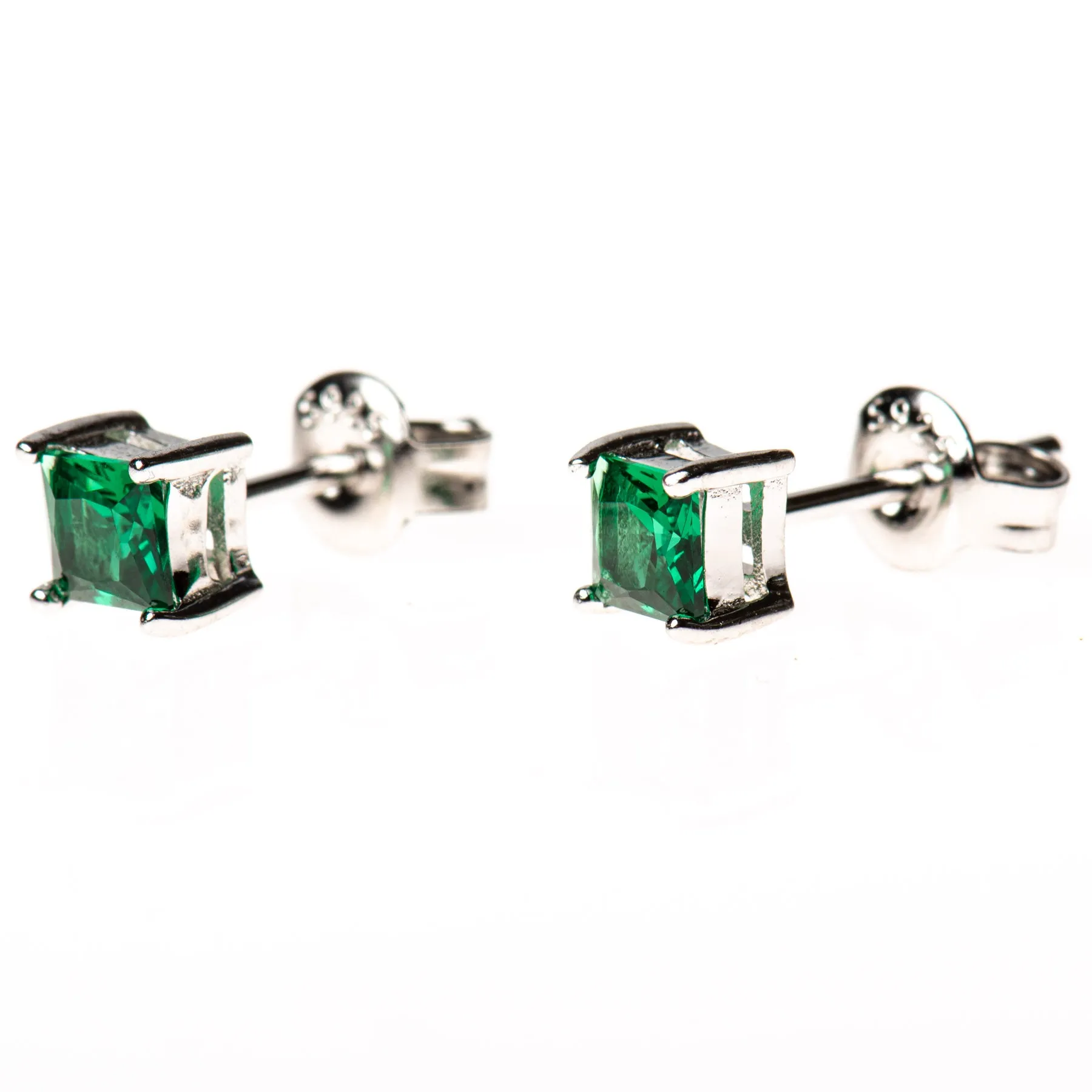 Sterling Gemstone Studs