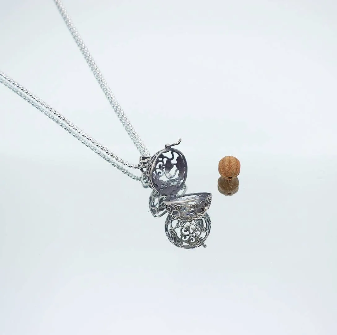 Sterling Silver Locket Pendant Necklace
