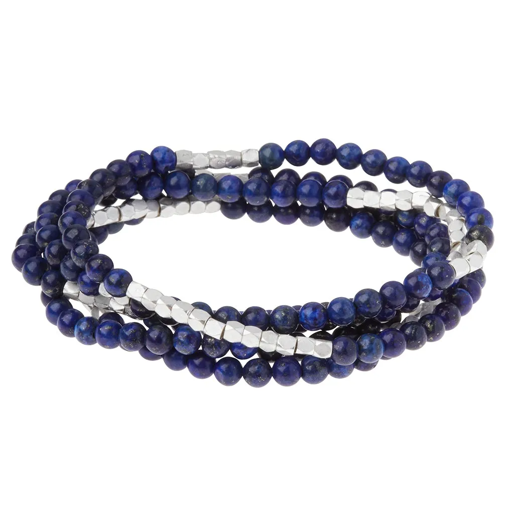 Stone Wrap Lapis Silver