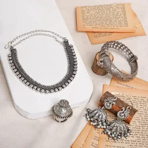 Teejh Dwaraka Oxidised Silver Jewellery Gift Set