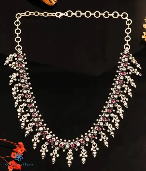 The Aqsa Silver Antique Gemstone Necklace