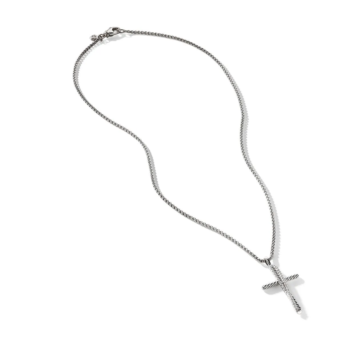 The Crossover Collection Cross Necklace with Diamonds