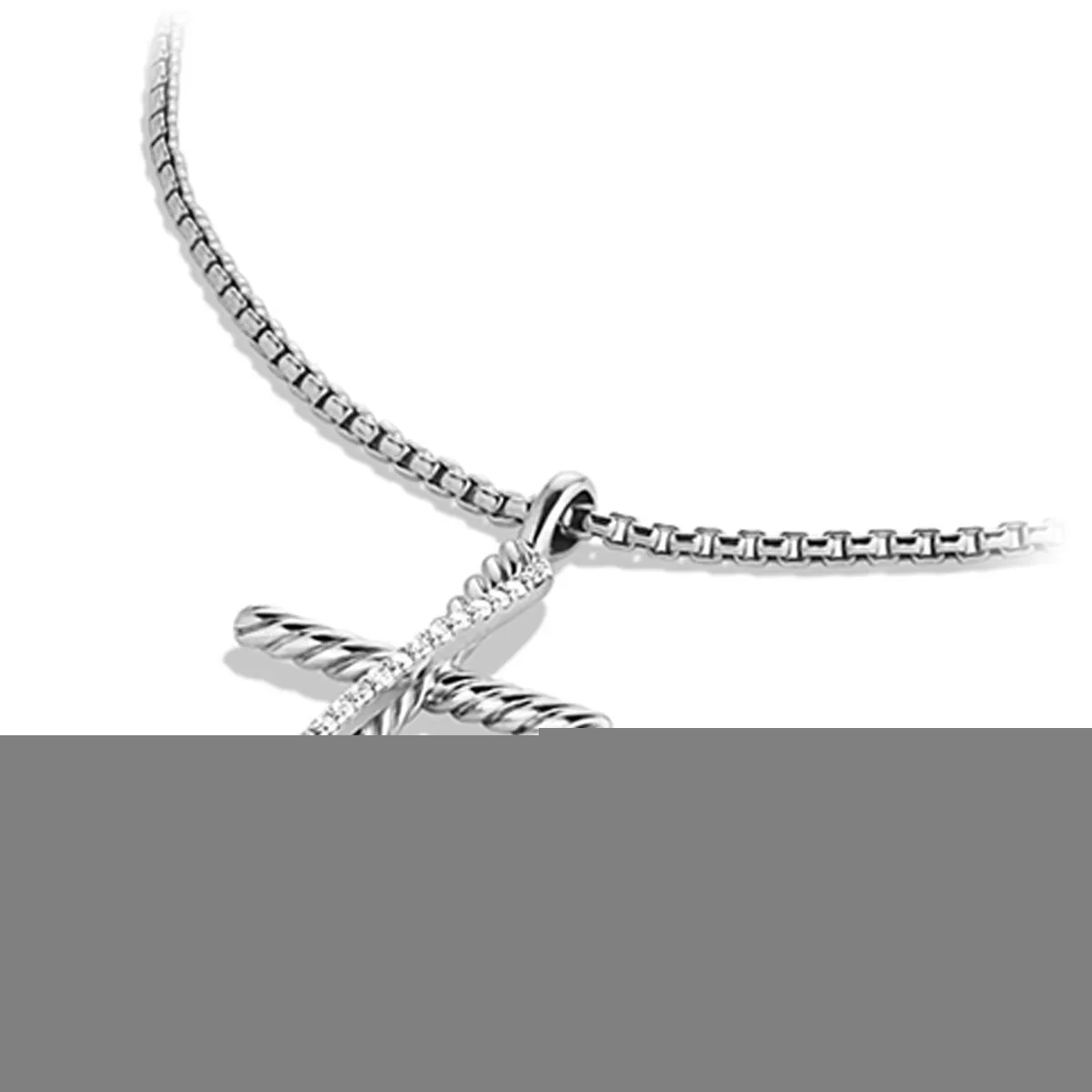 The Crossover Collection Cross Necklace with Diamonds