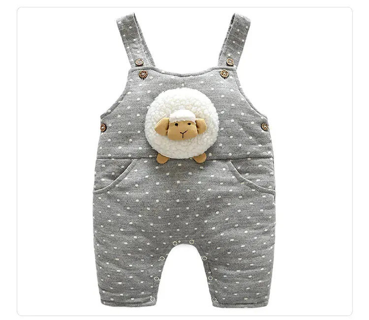 Thick Winter Baby Romper Set with Cotton Jumpsuit