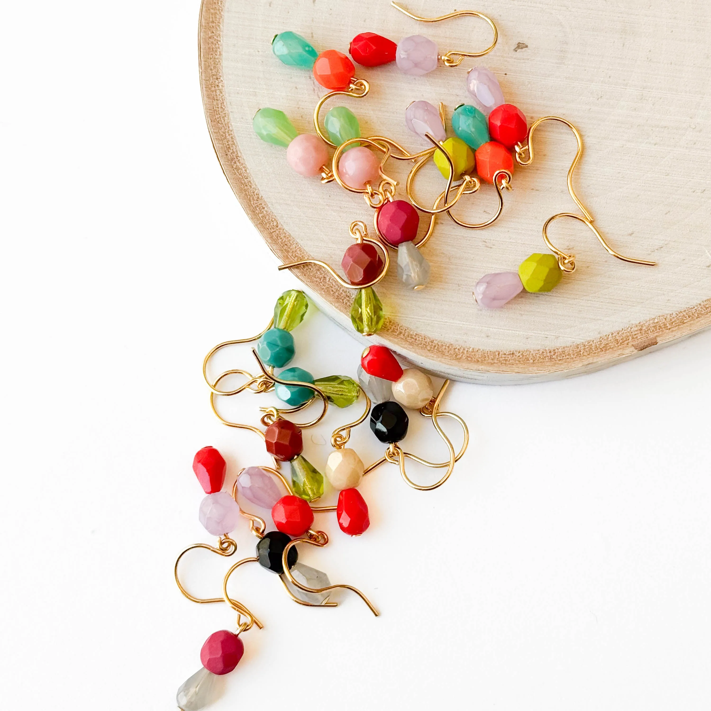 Tiny Color Drop Earrings