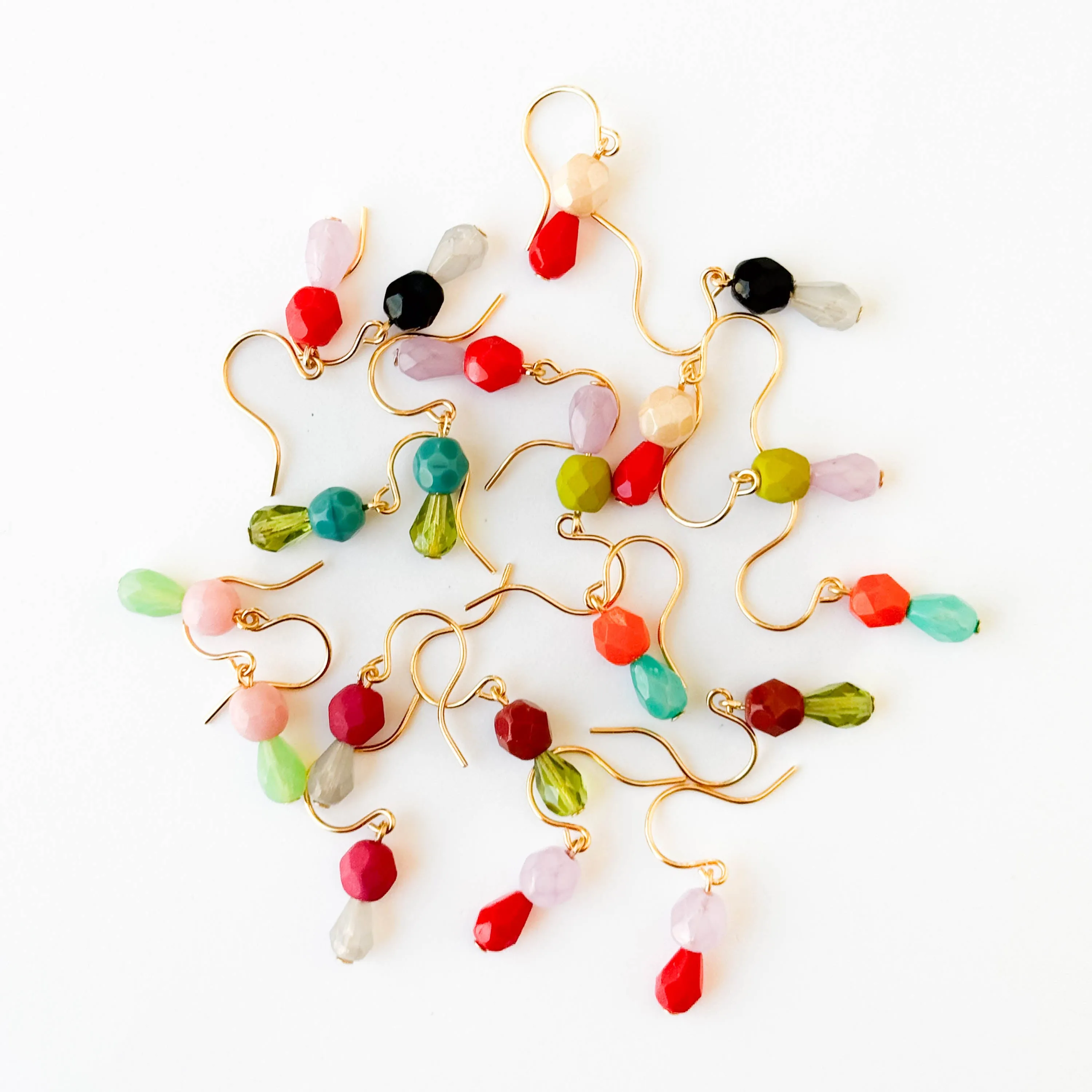 Tiny Color Drop Earrings