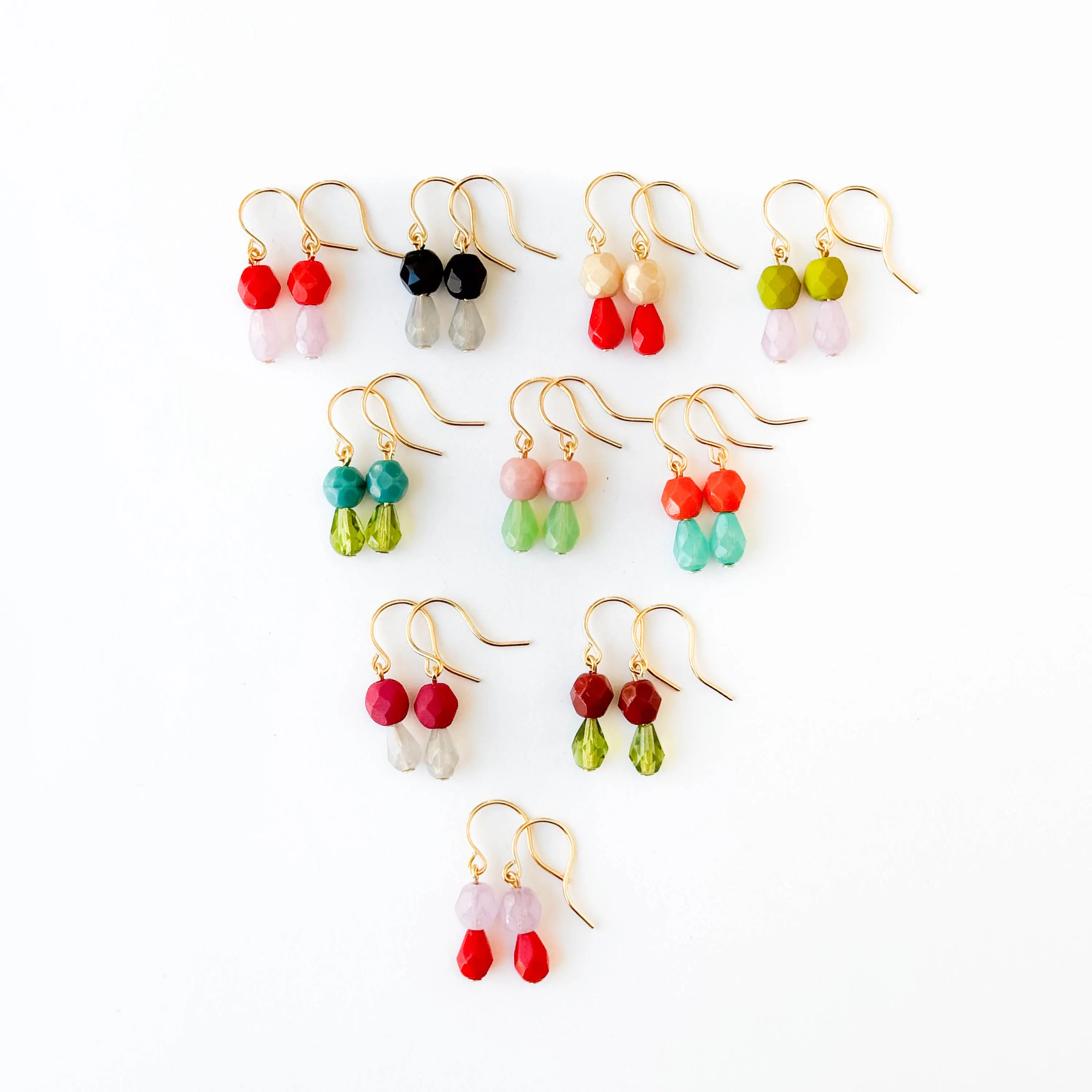 Tiny Color Drop Earrings
