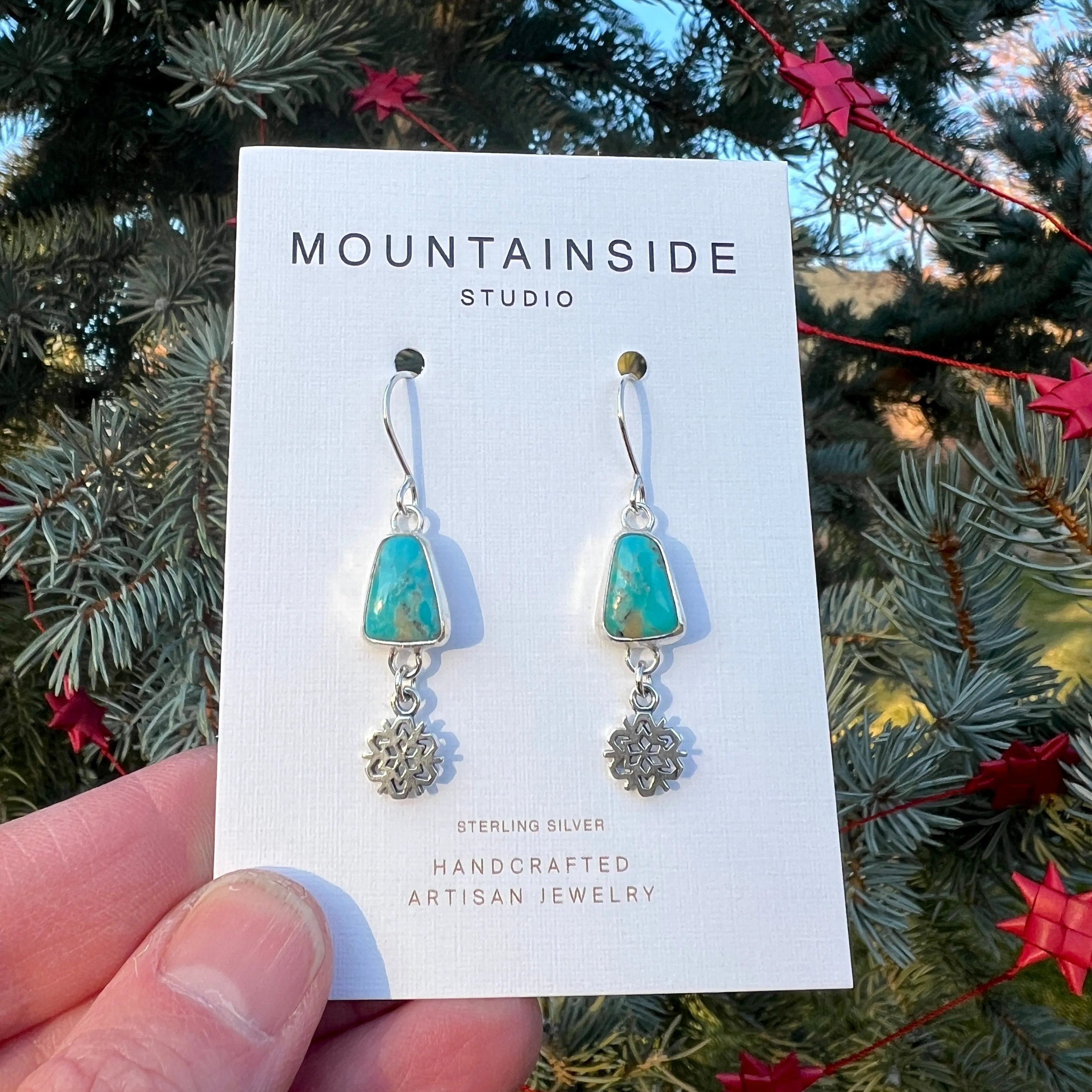 Turquoise Snowfall Earrings