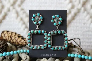 Turquoise Square Earrings