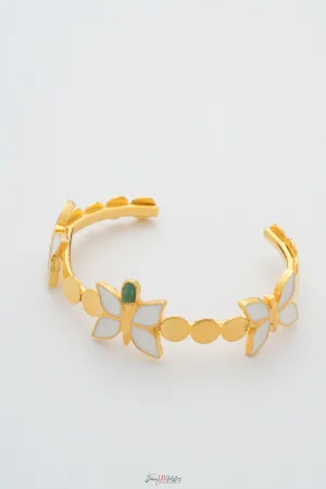 Volare  Butterfly New Collection Colombian raw emerald & 24k Gold Plated