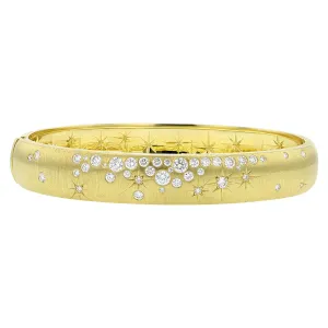 Wide Galaxy Bangle Bracelet