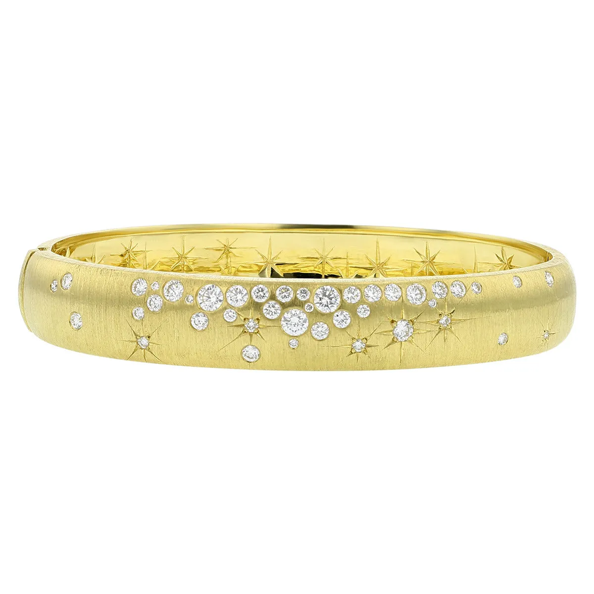 Wide Galaxy Bangle Bracelet