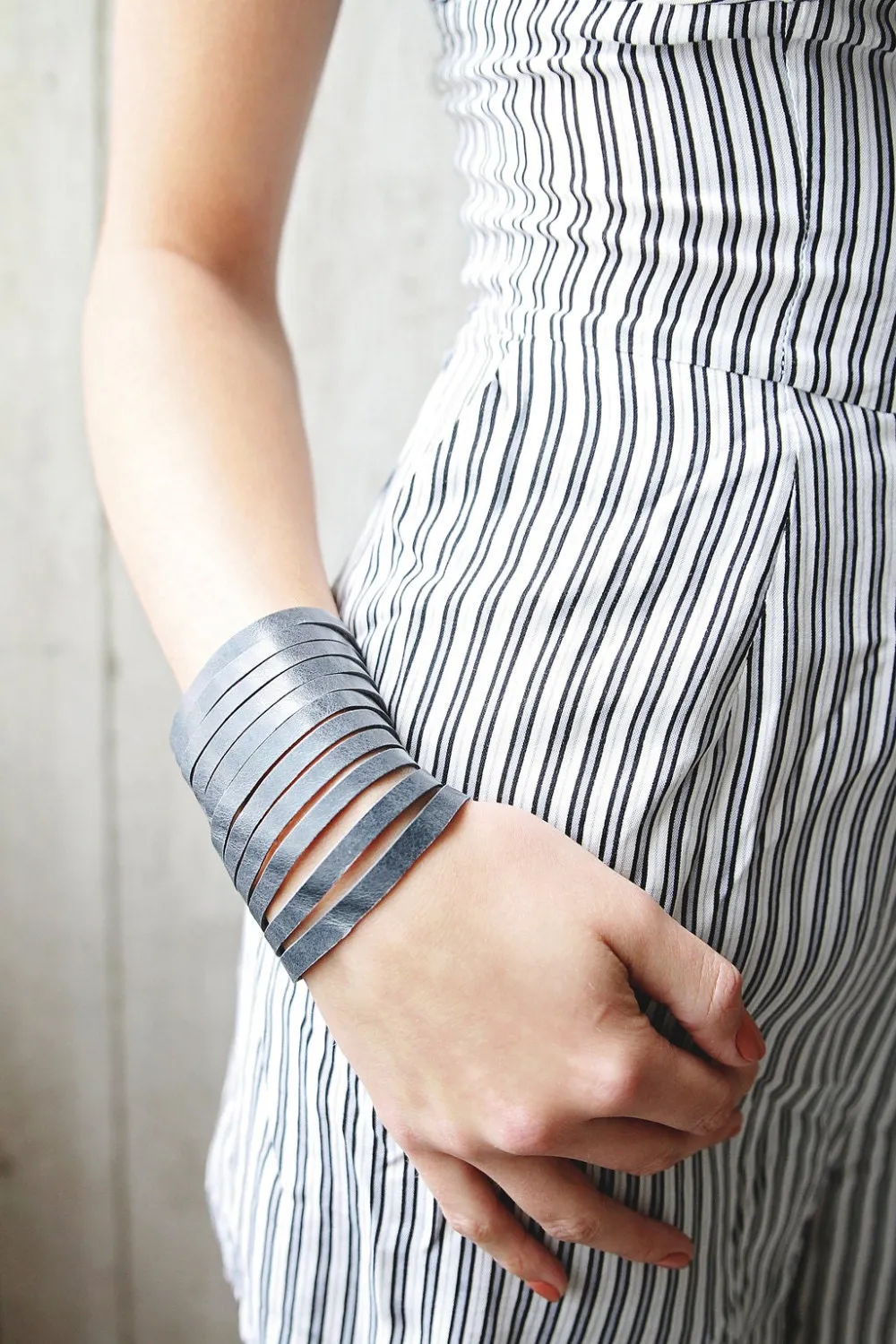 Wide Leather Cuff Bracelet for Women - Boho Leather Jewelry - Sizes  Extra Small Small Medium Large Xlarge